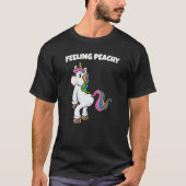Feeling Peachy Twerking Unicorn T-Shirt (Vorderseite)