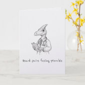 Feeling ptero-ble funny punny get well card karte (Gelbe Blume)