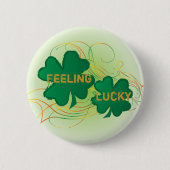 Feeling 🍀 Shamrock Clovers Button (Vorderseite)