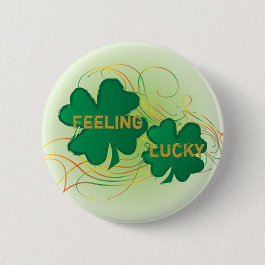 Feeling 🍀 Shamrock Clovers Button (Vorderseite)