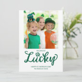 Feeling So Lucky, Modern Photo St. Patrick's Day  Feiertagskarte (Stehend Vorderseite)