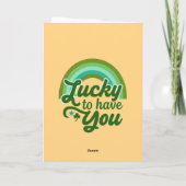 Feeling So Lucky to Have You Retro St Patricks Day Karte (Rückseite)