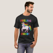 Feeling Stabby   Sarcastic Unicorn Squad Bad Attit T-Shirt (Vorne ganz)