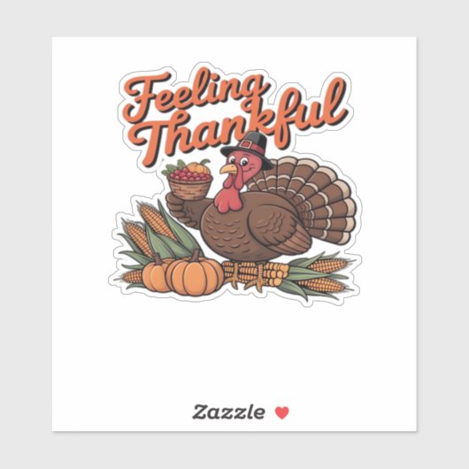 Feeling thankful Classic T-Shirt Aufkleber (Blatt)
