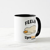 Feeling Unproductive Funny Sleeping Duck Meme Tasse (VorderseiteRechts)