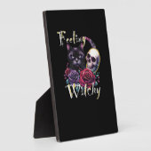 Feeling Witchy Black Cat Classic T-Shirt Fotoplatte (Seite)