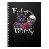 Feeling Witchy Black Cat Classic T-Shirt Notizblock (Vorderseite)