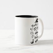 Feeling Witchy. It's Time To Fly Away Zweifarbige Tasse (VorderseiteRechts)