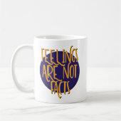 Feelings Are Not Facts | 12 Step Recovery Slogan Kaffeetasse (Links)