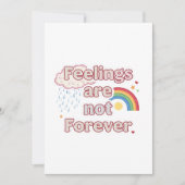 Feelings Are Not Forever – Mental Health Reminder Einladung (Vorderseite)