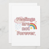 Feelings Are Not Forever – Mental Health Reminder Einladung (Vorne/Hinten)