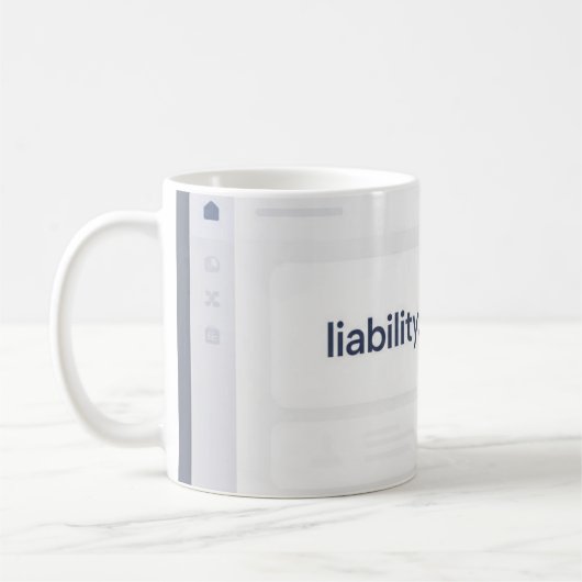 Feelings Liability Dashboard Funny AI Tech Mug Kaffeetasse (Links)