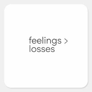 Feelings to Losses Minimalist Crypto Meme Sticker