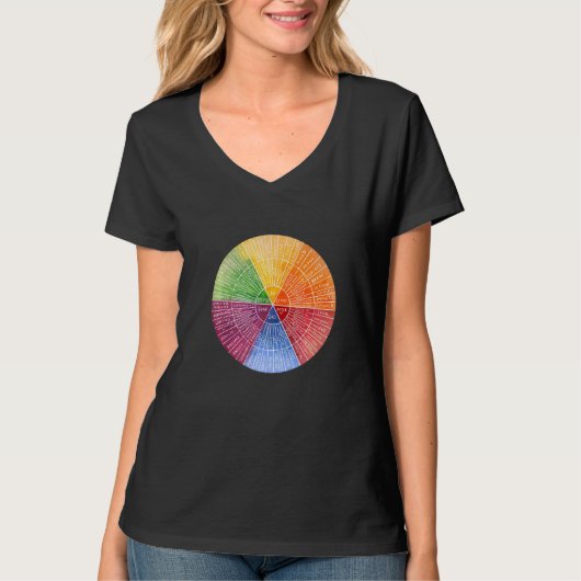 Feelings Wheel Emotion Chart Therapy Mental Health T-Shirt (Vorderseite)