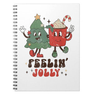Feelin'Jolly Christmas Hot Cacoa Groovy Notizblock