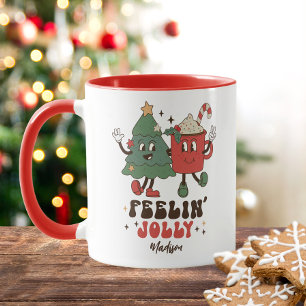Feelin's Joli Weihnachtsfeiertage Funny Retro Name Tasse