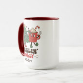 Feelin's Joli Weihnachtsfeiertage Funny Retro Name Tasse (Vorderseite Links)