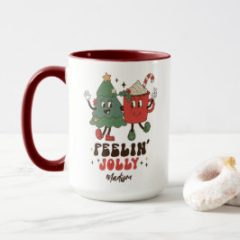 Feelin's Joli Weihnachtsfeiertage Funny Retro Name Tasse