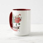 Feelin's Joli Weihnachtsfeiertage Funny Retro Tasse (Vorderseite Links)