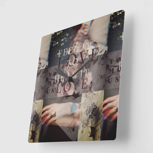 FeelIt Quadratische Wanduhr (Winkel)