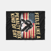 Feels Like A Penalty Box Kind Of Day Funny Hockey Fleecedecke (Vorderseite (Horizontal))