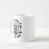 Feels Like A Penalty Box Kind Of Day Funny Hockey Kaffeetasse (Vorderseite Links)