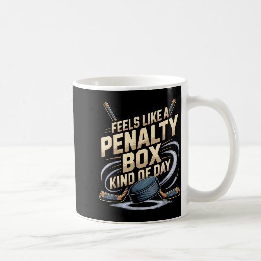 Feels Like A Penalty Box Kind Of Day Funny Hockey  Kaffeetasse (Rechts)