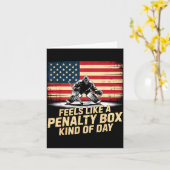Feels Like A Penalty Box Kind Of Day Funny Hockey Karte (Gelbe Blume)