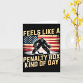 Feels Like A Penalty Box Kind Of Day Funny Hockey Karte (Gelbe Blume)