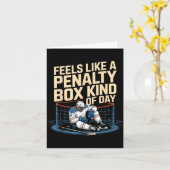 Feels Like A Penalty Box Kind Of Day Funny Hockey Karte (Gelbe Blume)