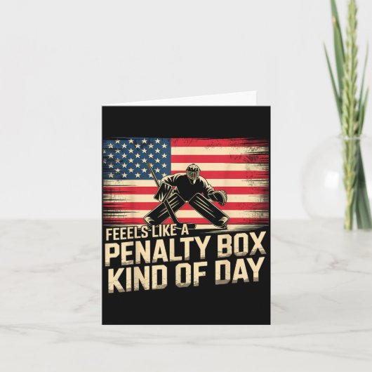 Feels Like A Penalty Box Kind Of Day Funny Hockey  Karte (Vorderseite)