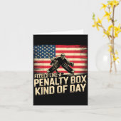 Feels Like A Penalty Box Kind Of Day Funny Hockey  Karte (Gelbe Blume)