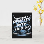 Feels Like A Penalty Box Kind Of Day Funny Hockey  Karte (Gelbe Blume)
