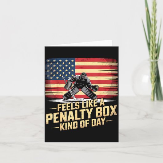 Feels Like A Penalty Box Kind Of Day Funny Hockey  Karte (Vorderseite)
