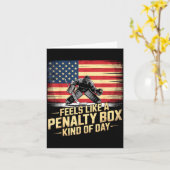 Feels Like A Penalty Box Kind Of Day Funny Hockey Karte (Gelbe Blume)