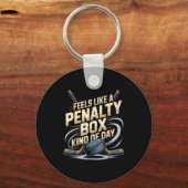 Feels Like A Penalty Box Kind Of Day Funny Hockey  Schlüsselanhänger (Vorderseite)