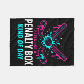 Feels Like A Penalty Box Kind Of Day Hockey Ice Cr Fleecedecke (Vorderseite (Horizontal))