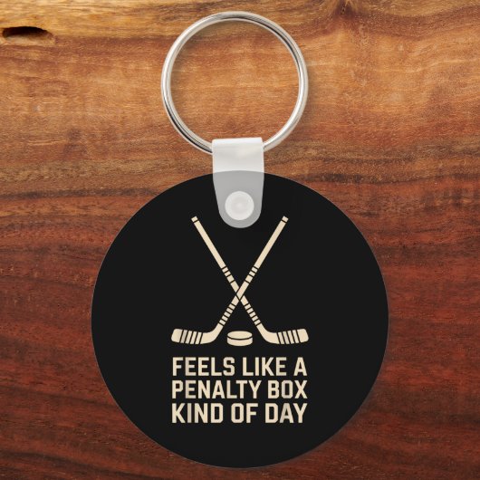 Feels Like A Penalty Box Kind Of Day Ice Hockey Pl Schlüsselanhänger (Vorderseite)