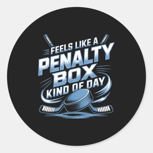 Feels Like A Penalty Box Kind Of Day  Runder Aufkleber (Vorderseite)
