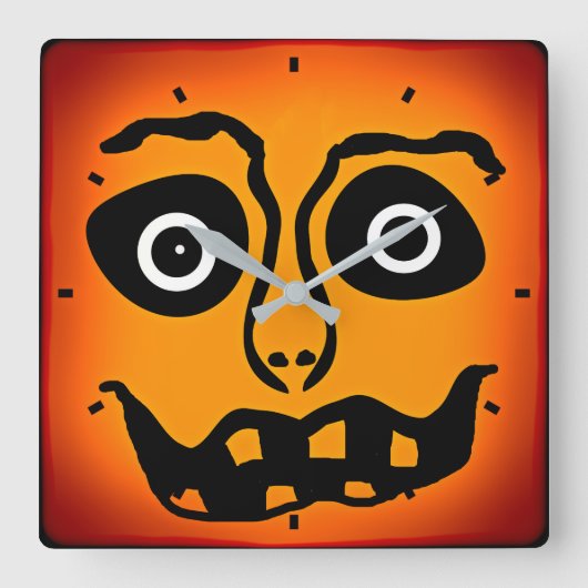 Feels Like Halloween Wall Clock by Julie Everhart Quadratische Wanduhr (Vorderseite)