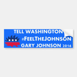 #feelthejohnson Gary Johnson 2016 Autoaufkleber