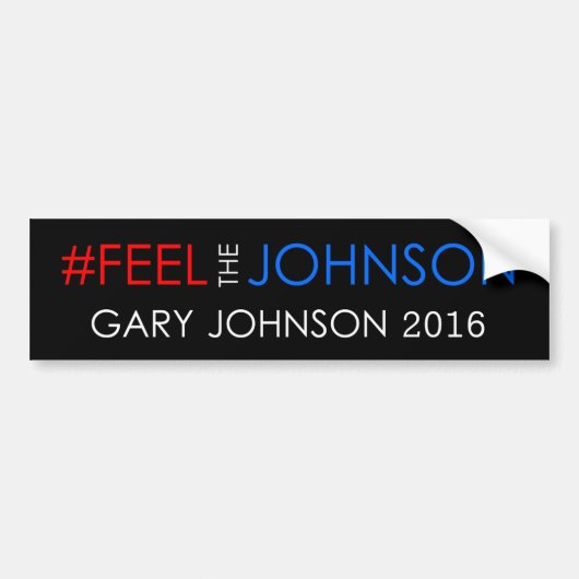 #feelthejohnson Gary Johnson 2016 Autoaufkleber (Vorne)