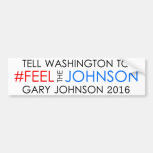 #feelthejohnson Gary Johnson 2016 Autoaufkleber