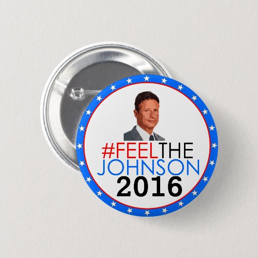 #feelthejohnson Gary Johnson 2016 Button (Vorne & Hinten)