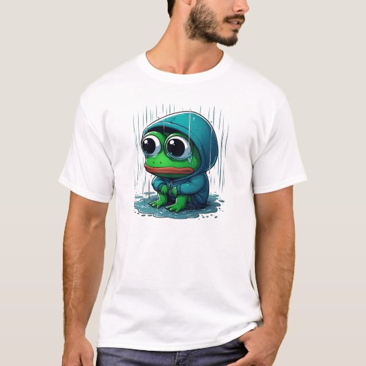 Feelz Frog - traurige ästhetische Meme Art T-Shirt (Vorderseite)