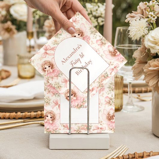 Feen 1. Geburtstag Whimsical Garden Serviette