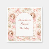 Feen 1. Geburtstag Whimsical Garden Serviette (Vorderseite)