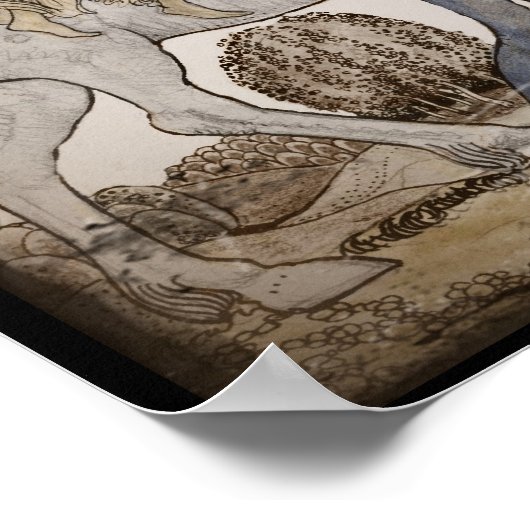 Feen am Weißen Pferd Poster (Ecke)