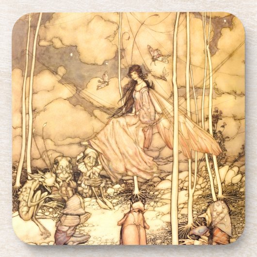 Feen Arthur Rackham Getränkeuntersetzer (Vorderseite)