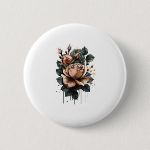 Feen-Ästhetik Goblincore und Cottagecore Pilz Button